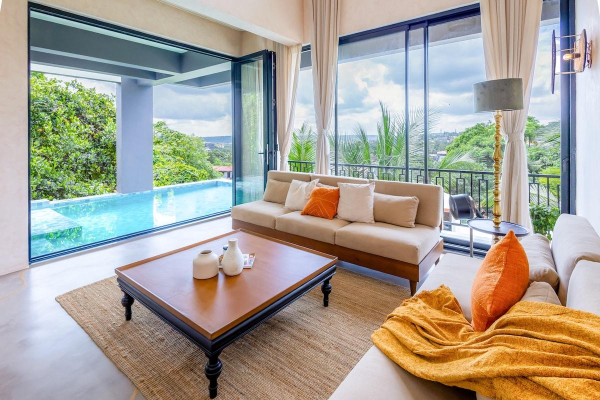 Ultra Luxe 4BHK Infinity Pool Valley View Assagao — 4 BHK villa in Assagao, Goa