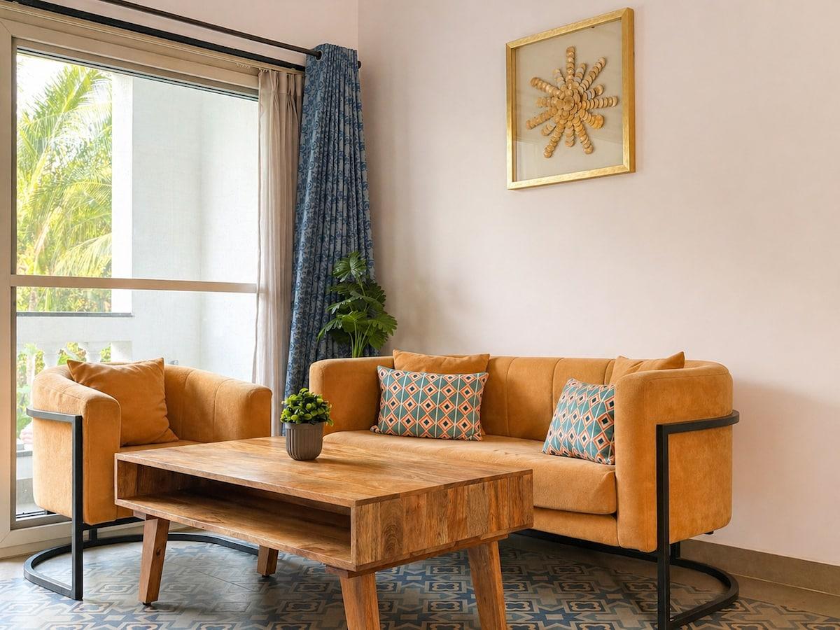 Spacious 2BHK nr Bawri, Avos Kitchen with Pool 101 — 2 BHK apartment in Assagao, Goa